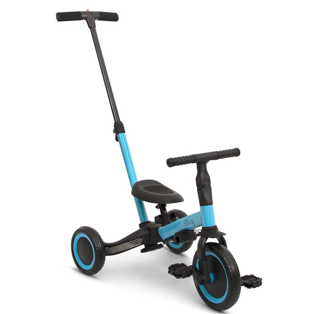 Vélo enfant 4 en 1 avec barre de poussée Gio bleu Billy – Image 9